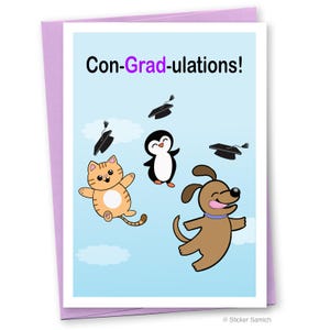 carte mignonne de remise des diplômes | Félicitations