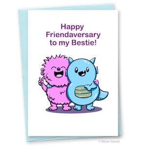 Happy Friendaversary | Carte Meilleur ami | Carte BFF