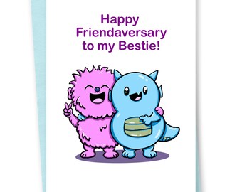Happy Friendaversary | Best Friend Card |BFF Card