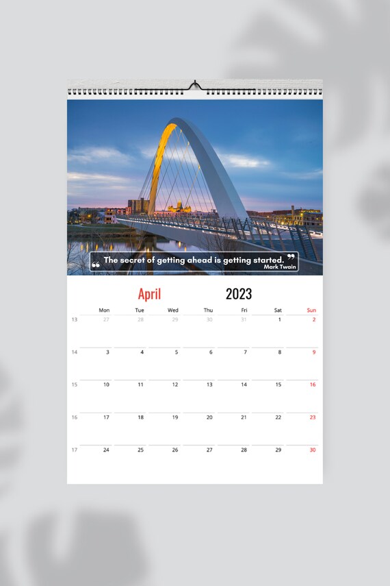 Iowa Wall Calendar 2023 Great Gift Idea for Iowa State - Etsy