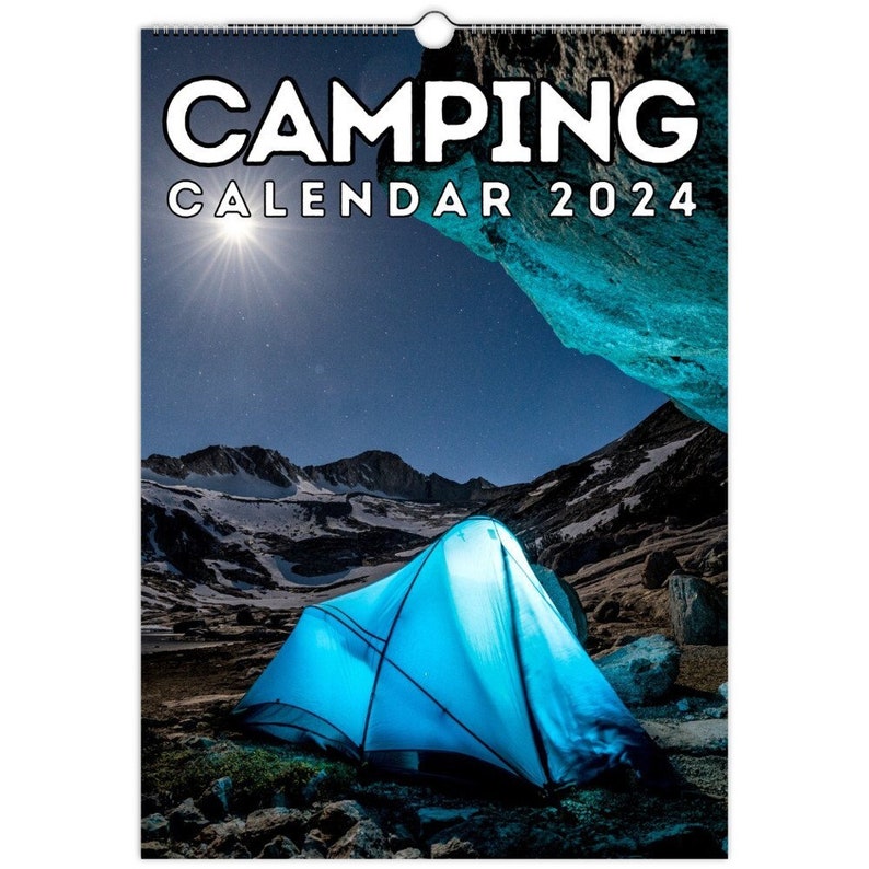 Camping Wall Calendar 2024 Cute Gift Idea for Camping Lovers Etsy