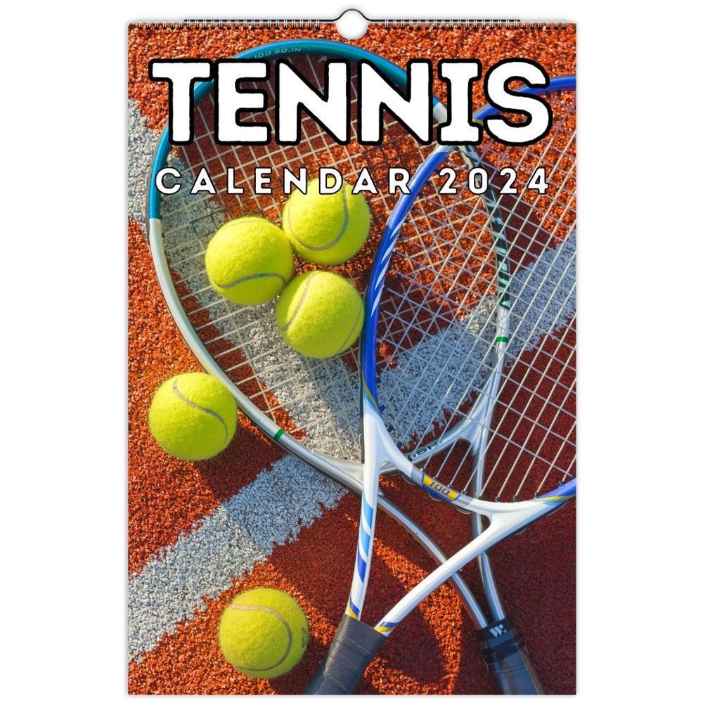 Tennis Wall Calendar 2024, Great Gift Idea for Tennis Lovers Etsy