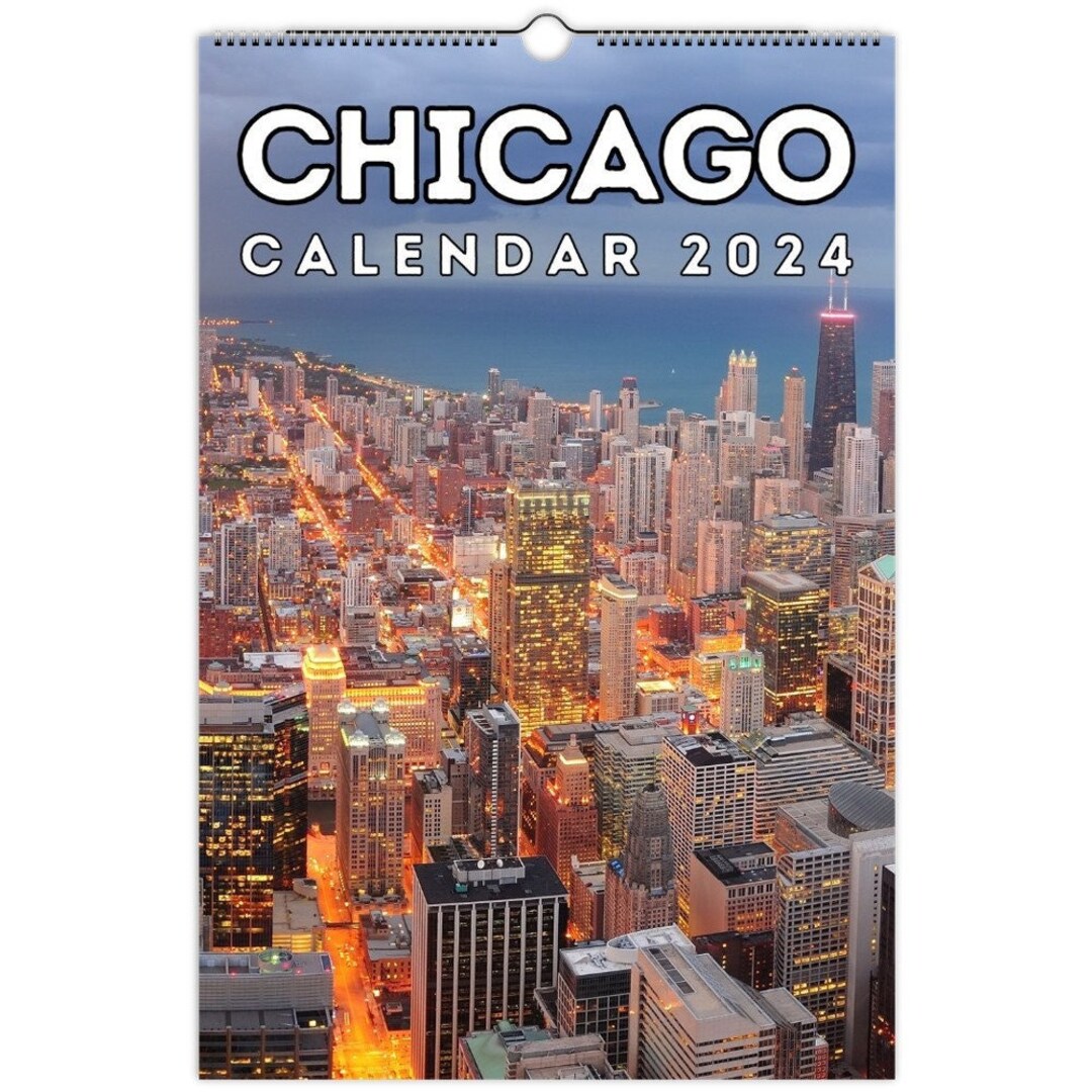 Chicago Wall Calendar 2024, Great Gift Idea for Chicago Lovers Etsy