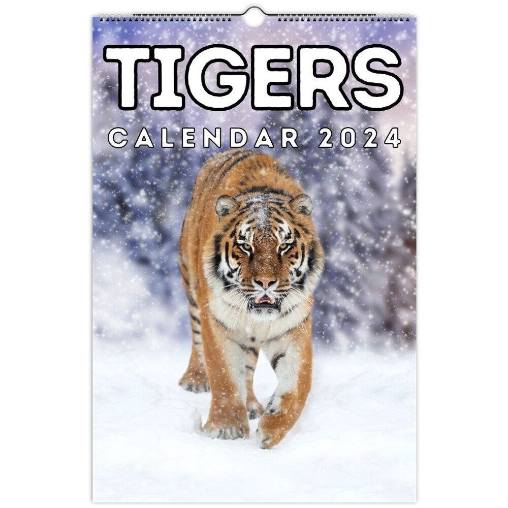 Tigers Wall Calendar 2024, Cute Gift Idea for Tiger Lovers Etsy