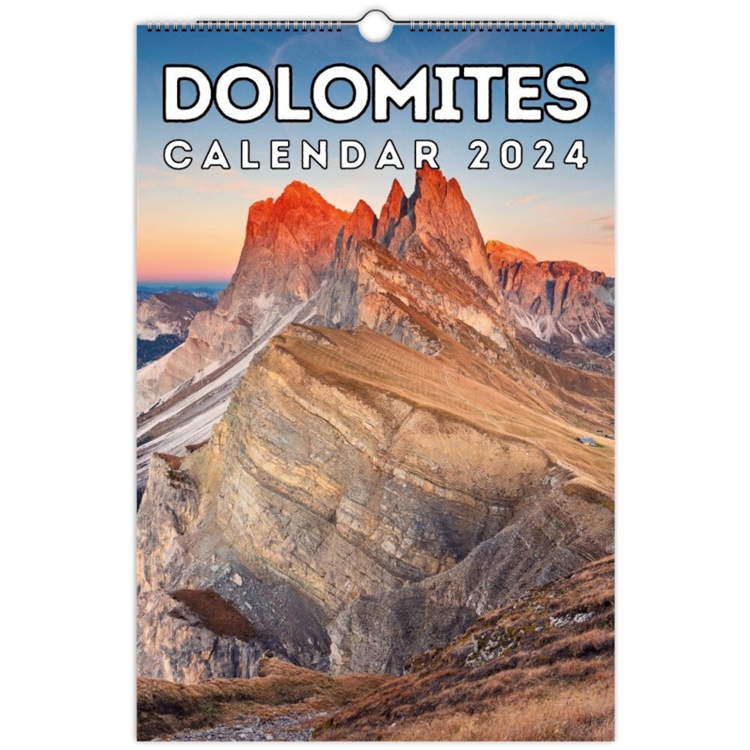 Dolomites Wall Calendar 2024 Great Gift for Mountains Lovers Etsy