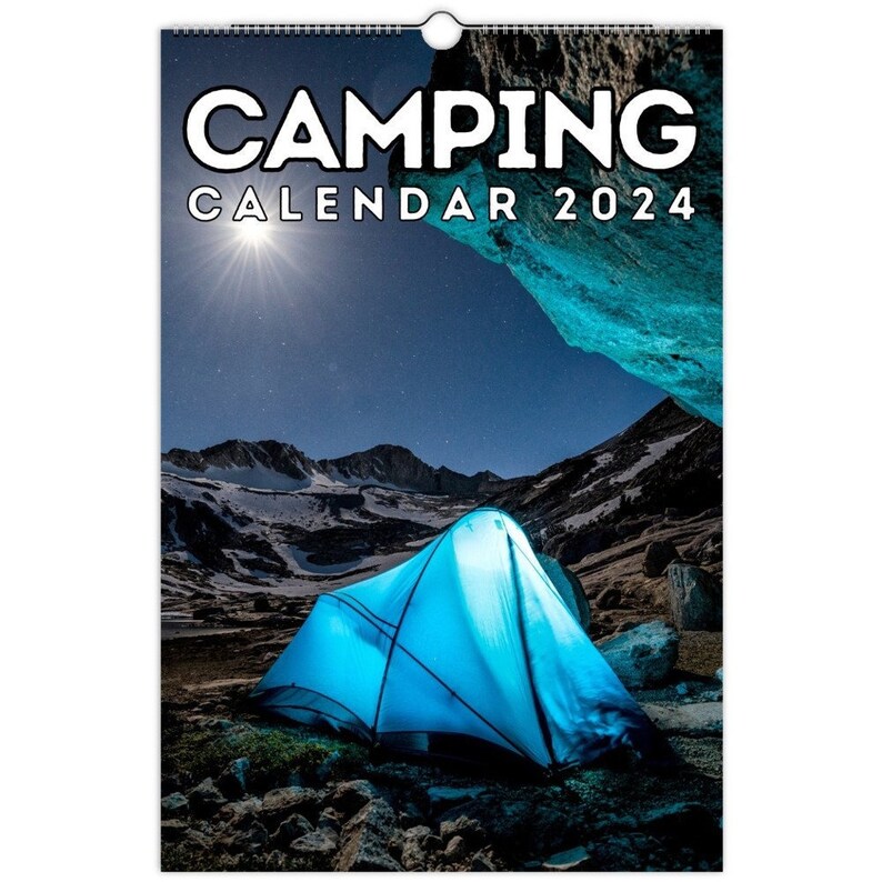 Camping Wall Calendar 2024, Cute Gift Idea for Camping Lovers Etsy