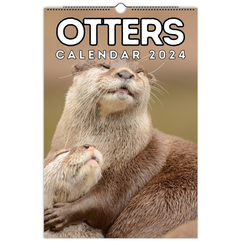 Otters Wall Calendar 2024, Cute Gift Idea for Otter Lovers Etsy
