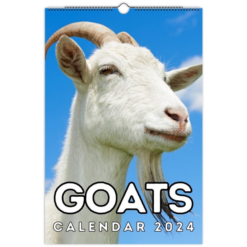 Goats Wall Calendar 2024, Cute Gift Idea for Goat Lovers Etsy