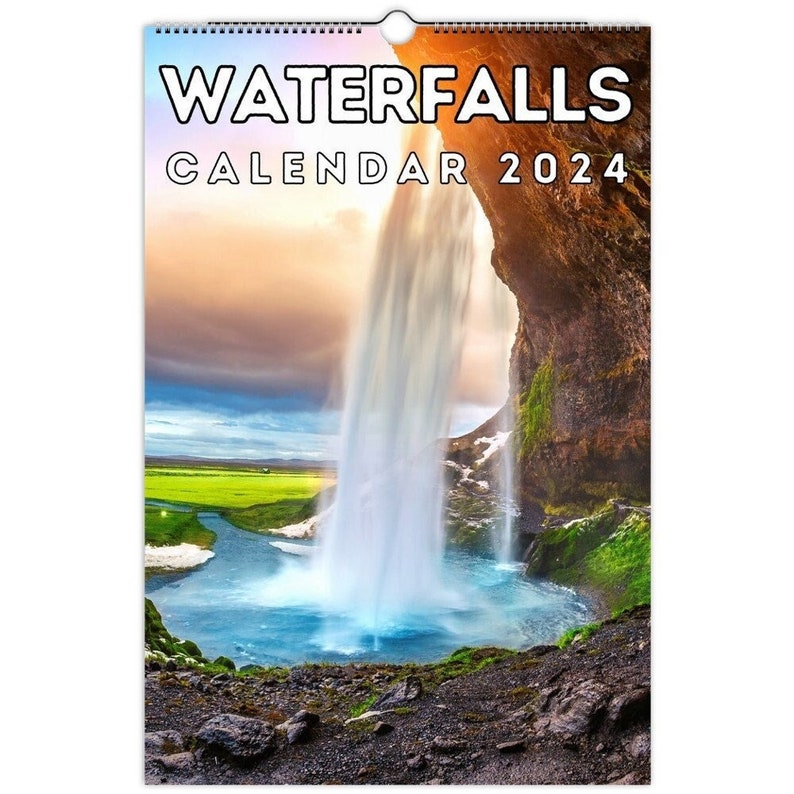 Waterfalls Wall Calendar 2024 Waterfall Gift Great Gift Idea Etsy Ireland