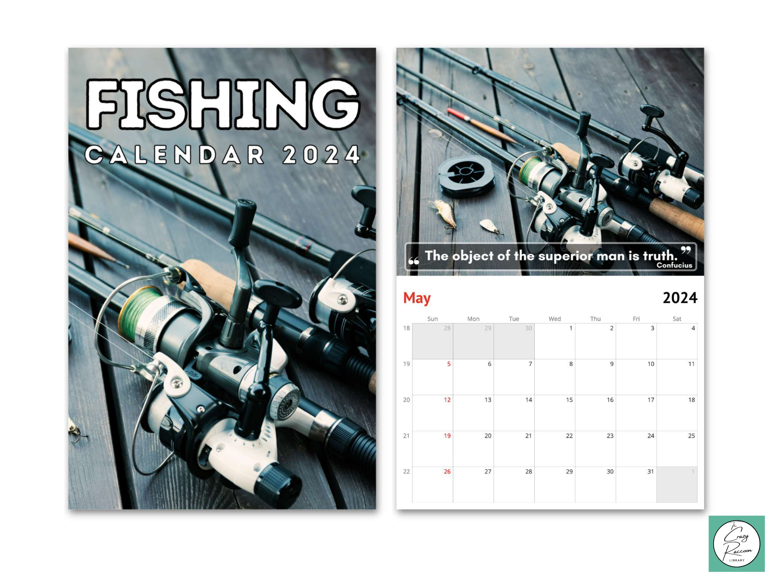 Fishing Wall Calendar 2024, Fisherman Gift, Great Gift Idea for Fishing  Lovers -  Canada