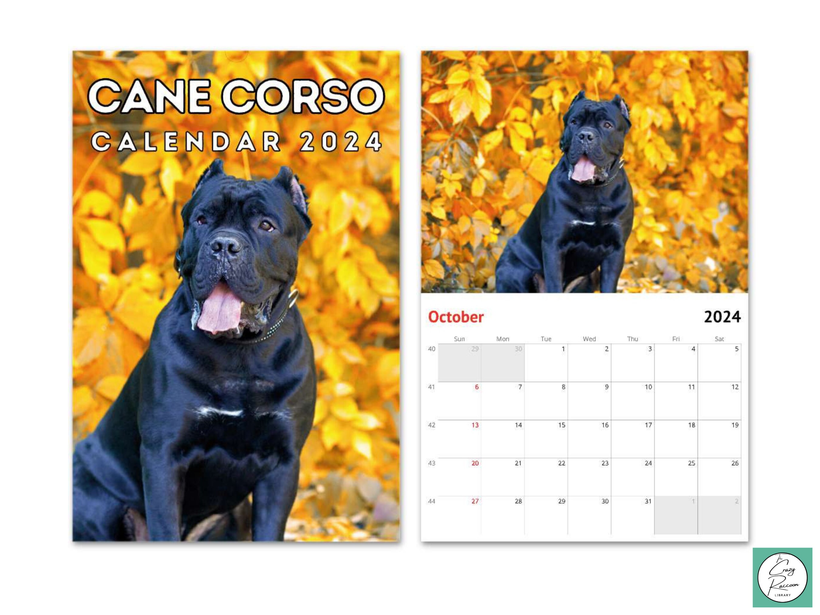Cane Corso Wall Calendar, Gift Idea for Cane Corso Dog Lovers & Owners