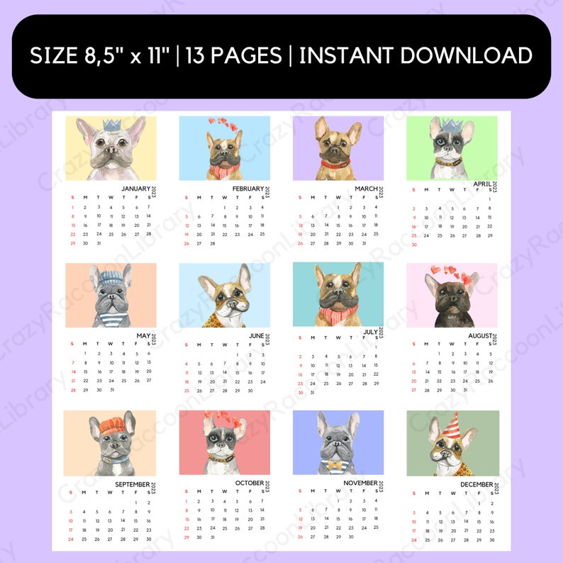printable-french-bulldog-calendar-2023-cute-gift-idea-for-etsy