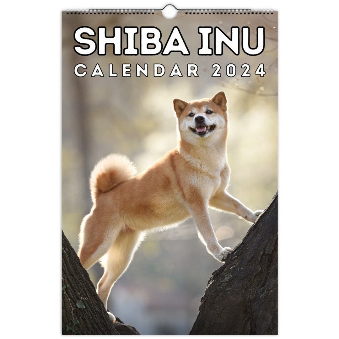 Shiba Inu Wall Calendar 2024, Cute Gift Idea for Shiba Inu Lovers Etsy