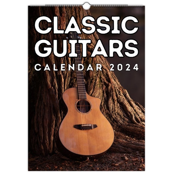 Calendrier mural 2024 pour guitares classiques, une excellente