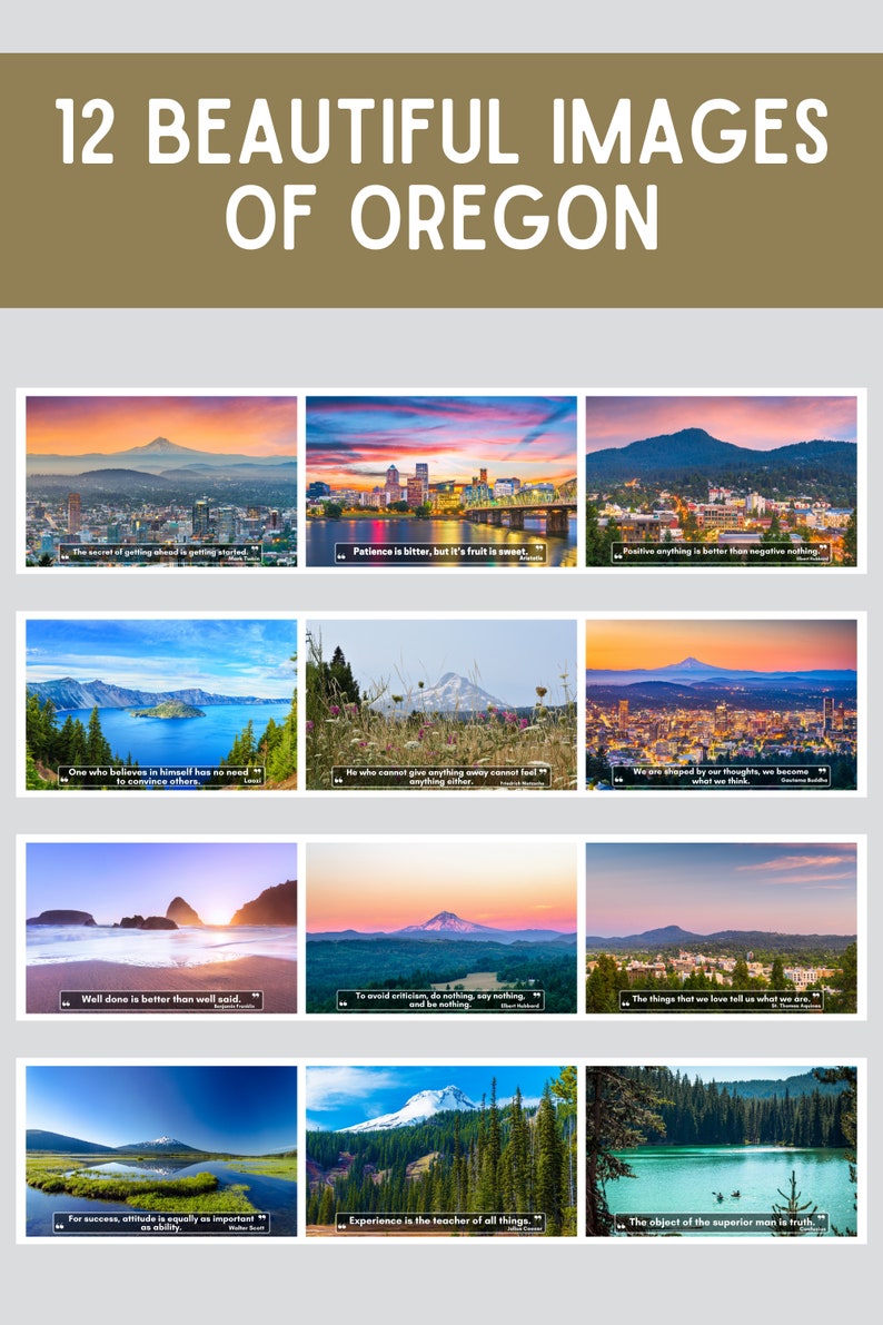 Oregon Wall Calendar 2024, Great Gift Idea for Oregon USA Lovers Etsy