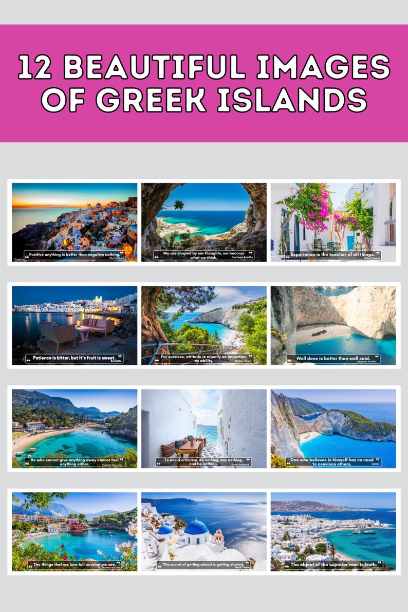 Greek Islands Wall Calendar 2024 Great Gift Idea for Greece Etsy