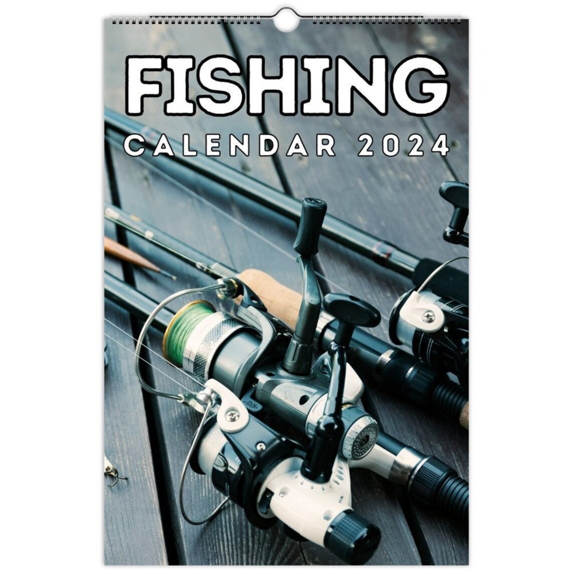 Fishing Wall Calendar 2024, Fisherman Gift, Great Gift Idea for Fishing