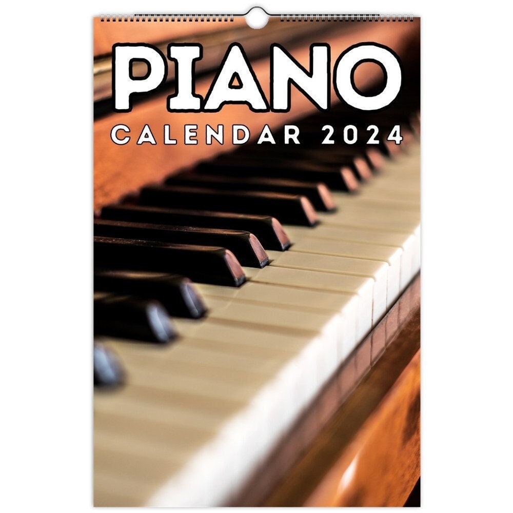 Piano Wall Calendar 2024, Great Gift Idea for Piano Lovers 
