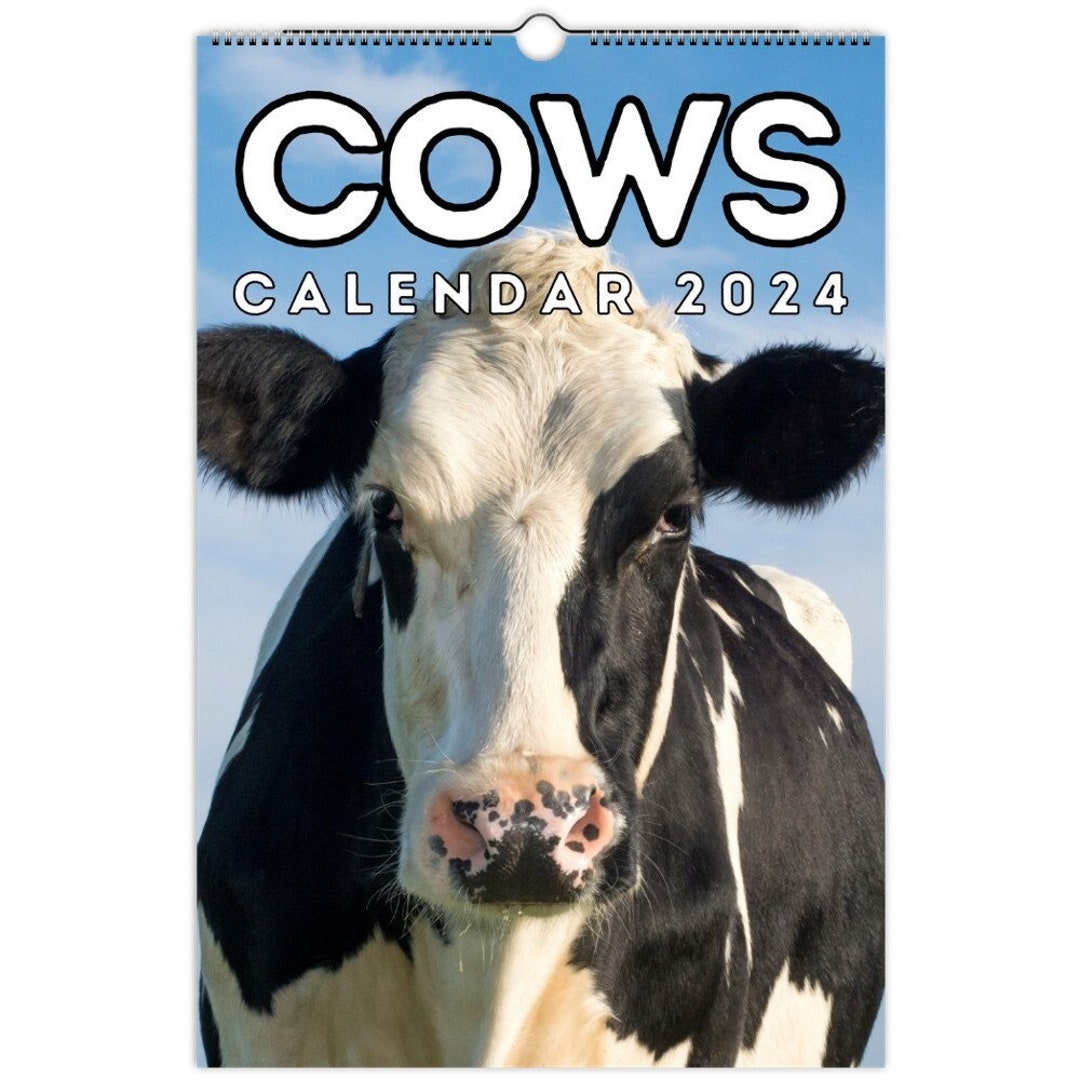 cows-wall-calendar-2024-cute-gift-idea-for-cow-lovers-etsy