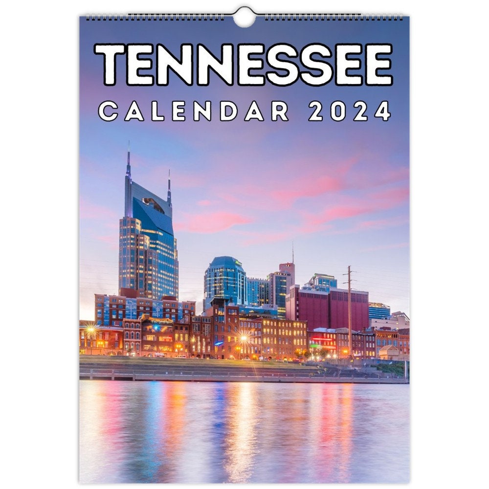 Tennessee Wall Calendar 2024, Great Gift Idea for Tennessee USA Lovers