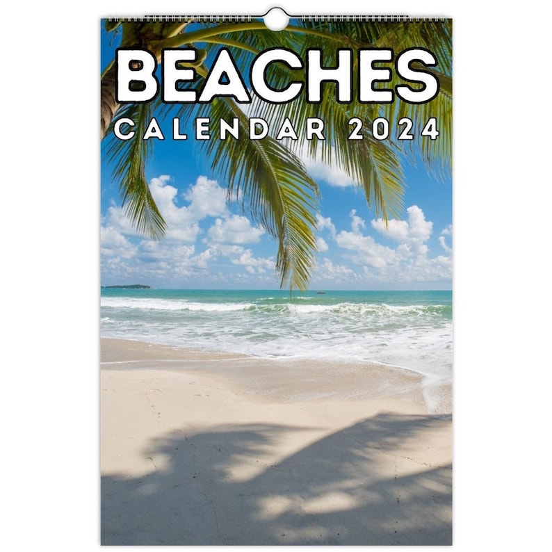 Beaches Wall Calendar 2024, Beautiful Gift Idea for Beach & Sea Lovers