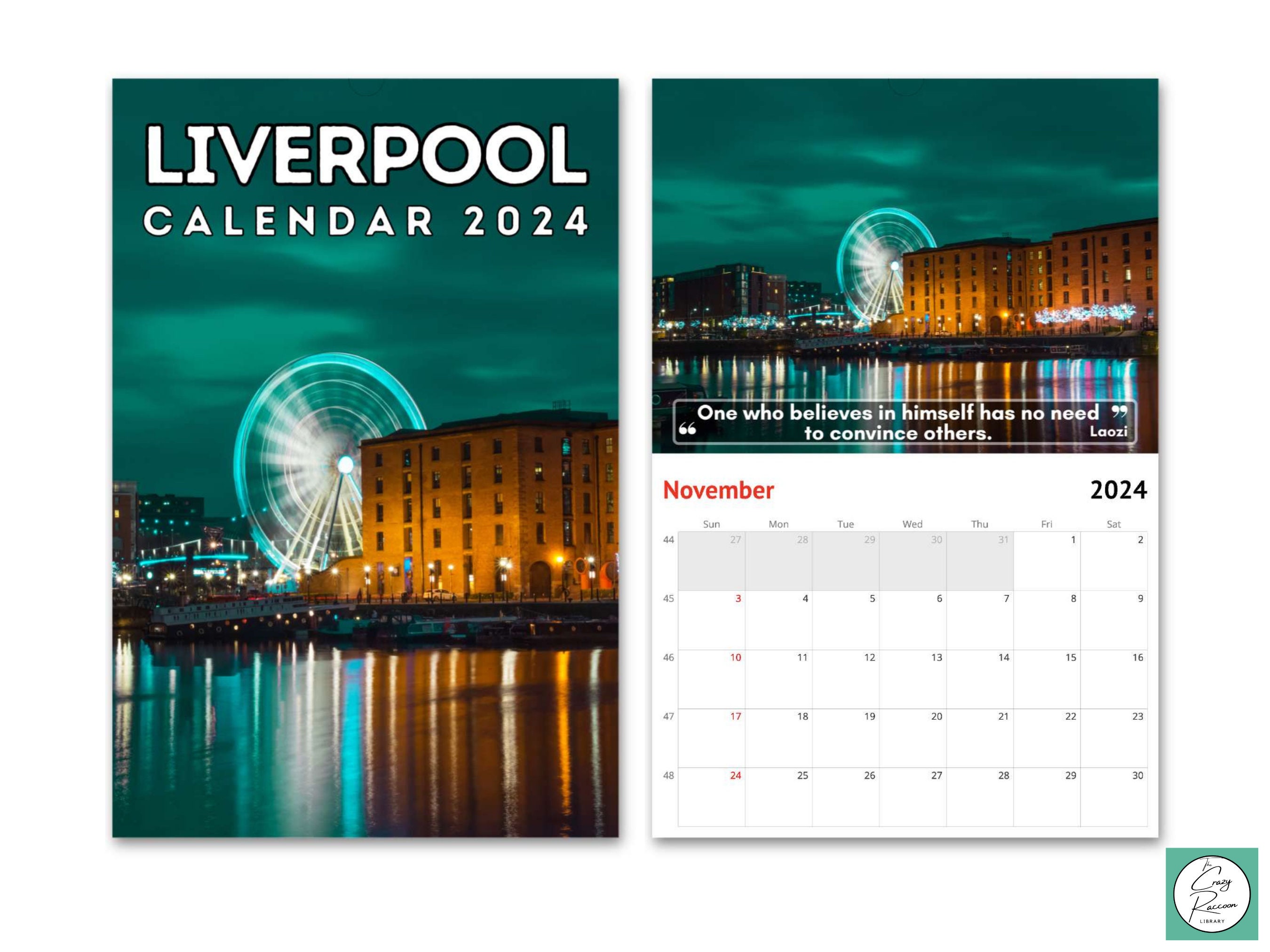 Liverpool Wall Calendar 2024, Great Gift Idea for Liverpool Lovers Etsy