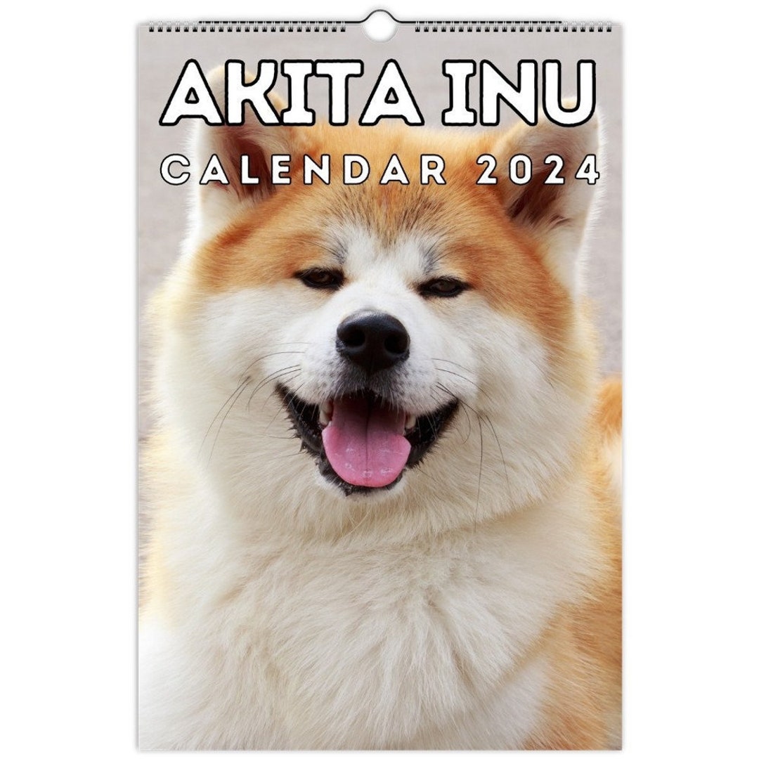 Akita Inu Wall Calendar 2024, Cute Gift Idea for Akita Inu Lovers