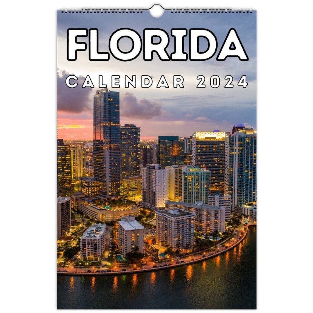 Florida Wall Calendar 2024, Great Gift Idea for Florida Lovers Etsy