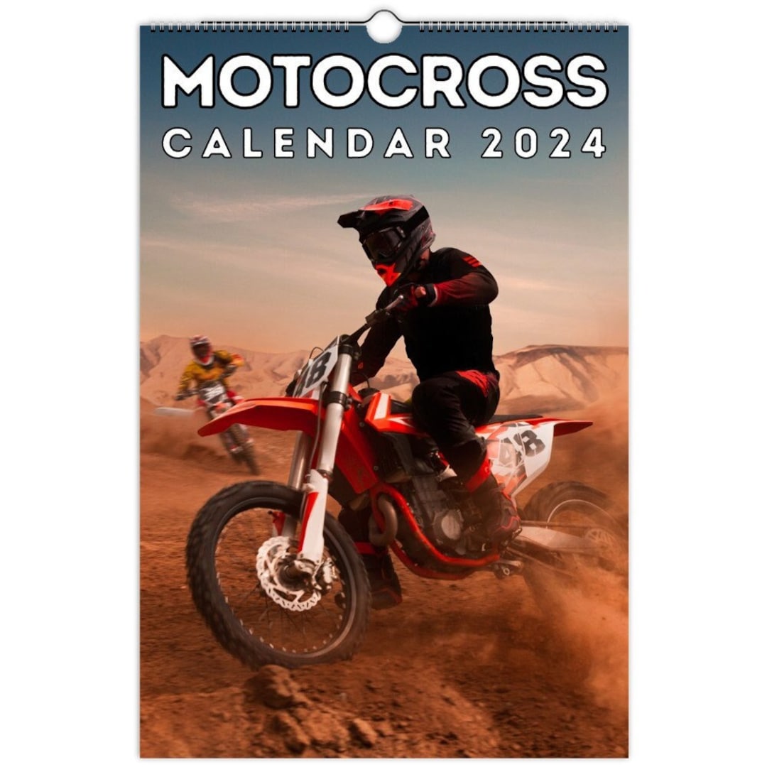 Motocross Wall Calendar 2024, Great Gift Idea for Motocross Lovers Etsy