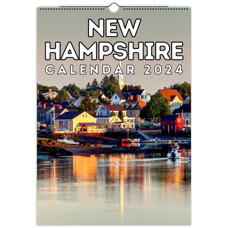 New Hampshire Wall Calendar 2024, Great Gift Idea for New Hampshire