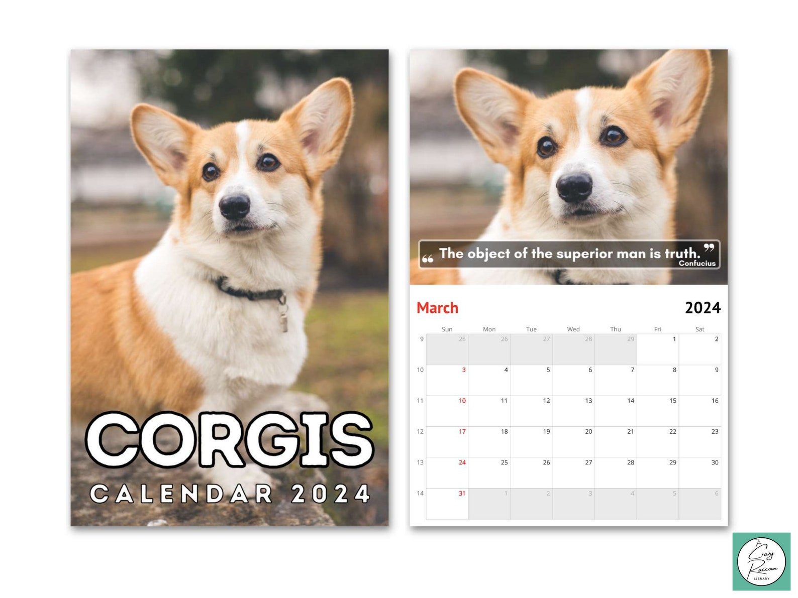 Calendar 2024, Cute Gift Idea for Dog Lovers & Owners Etsy