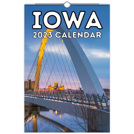 Iowa Wall Calendar 2023 Great Gift Idea for Iowa State - Etsy