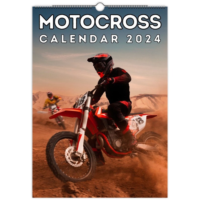 Motocross Wall Calendar 2024 Great Gift Idea for Motocross Etsy New