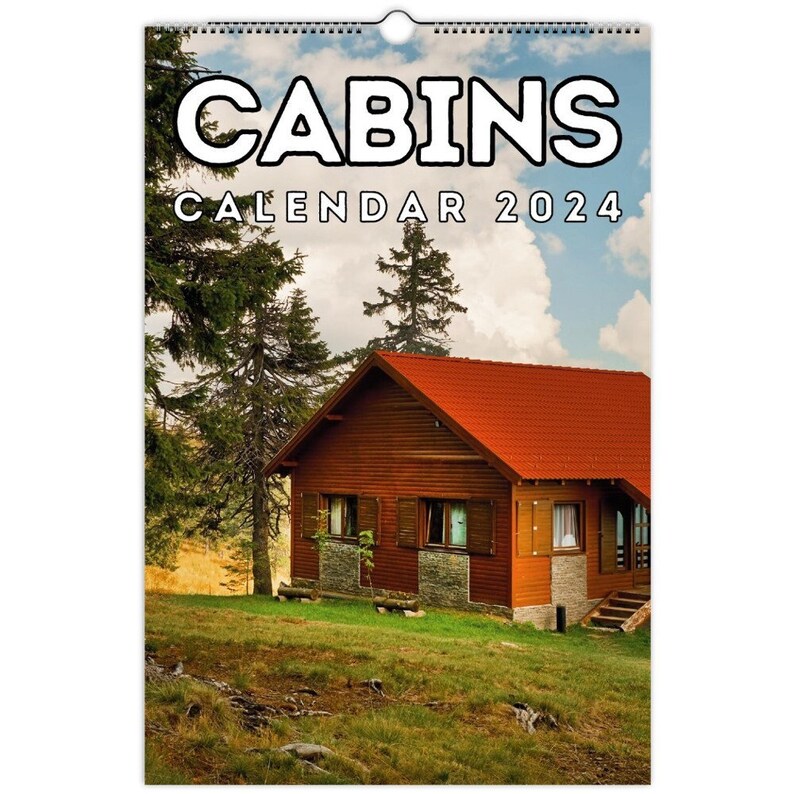 Cabins Wall Calendar 2024, Great Gift Idea for Cabin Lovers & Owners Etsy