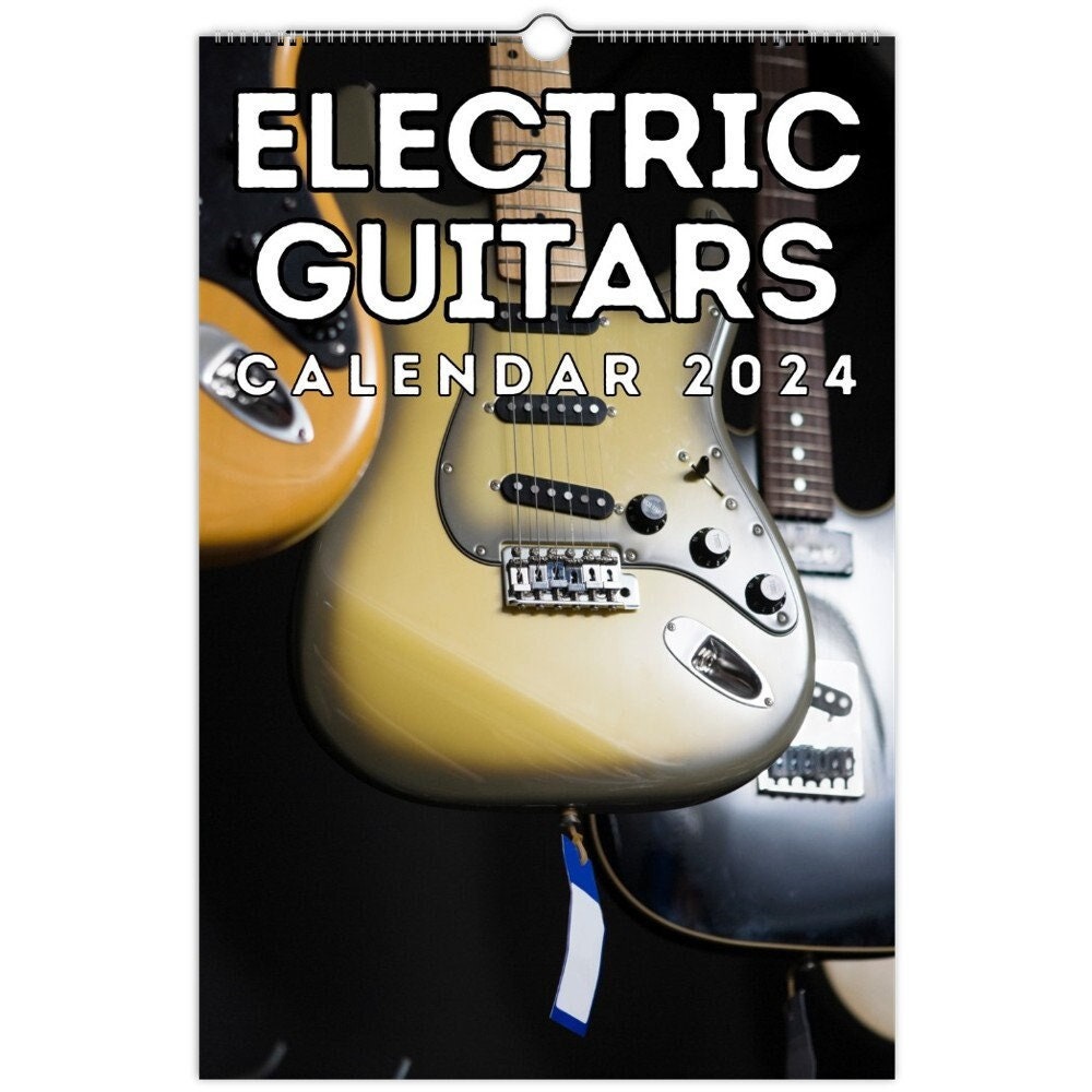Electric Guitars Wall Calendar 2024, Great Gift Idea for Electric