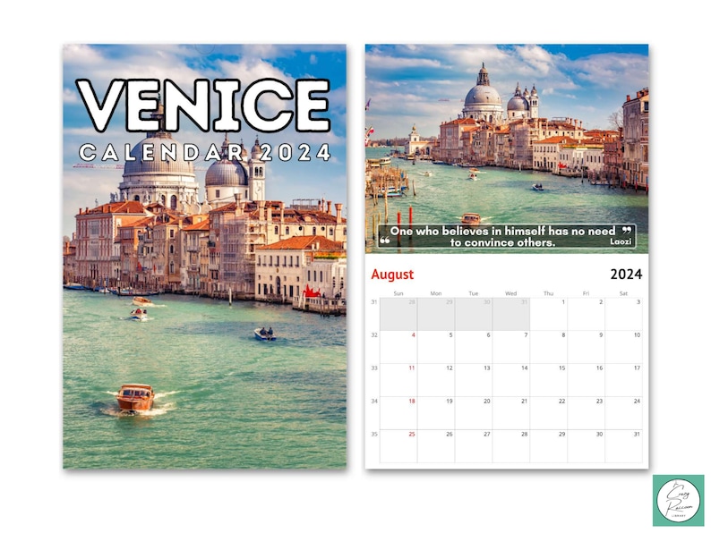 Venice Wall Calendar 2024, Great Gift for Venice & Italy Lovers Etsy