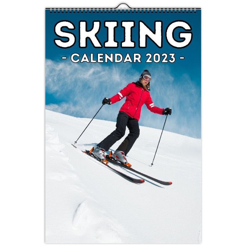 Skiing Wall Calendar 2023 Great Gift Idea for Skiing Lovers Etsy