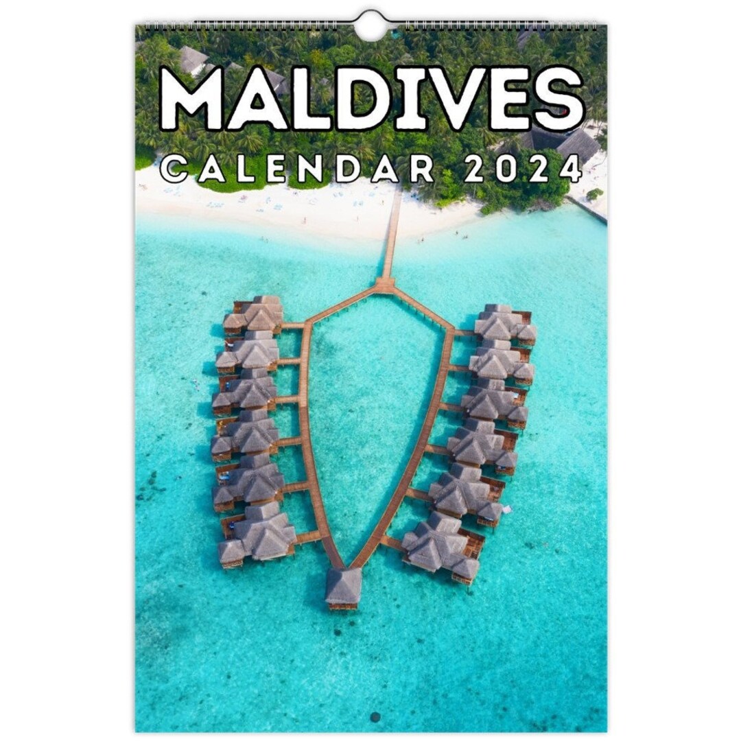 Maldives Wall Calendar 2024 Cute Gift Idea for Maldives Etsy