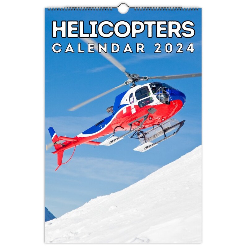 Helicopters Wall Calendar 2024, Great Gift Idea for Helicopter Lovers