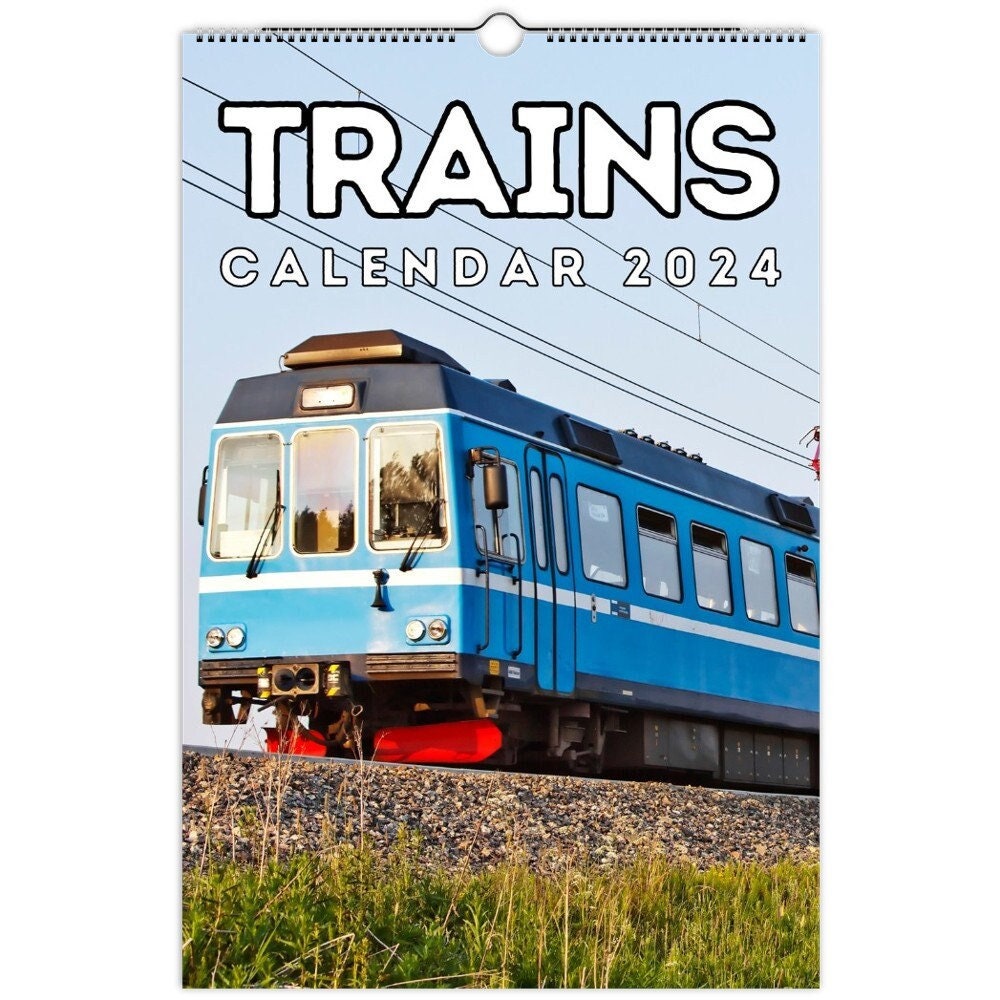 Trains Wall Calendar 2024, Great Gift Idea for Train Lovers - Etsy