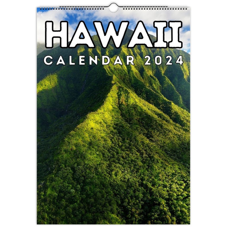 Hawaii Wall Calendar 2024, Cute Gift Idea for Hawaii Lovers Etsy