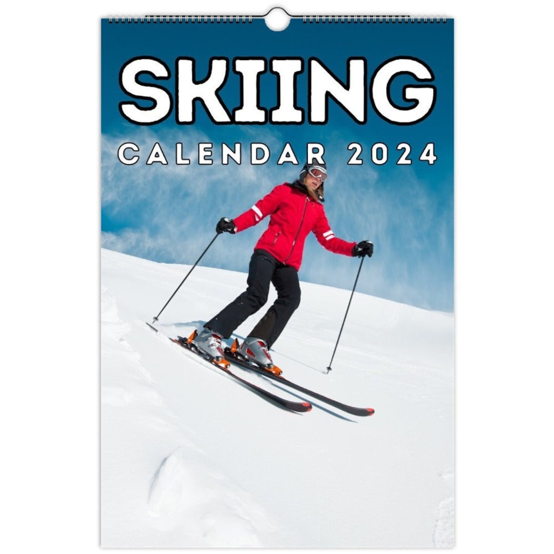 Skiing Wall Calendar 2024, Great Gift Idea for Skiing Lovers Etsy