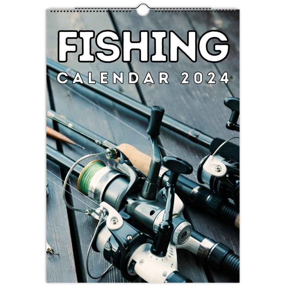 Fishing Wall Calendar 2024, Fisherman Gift, Great Gift Idea for