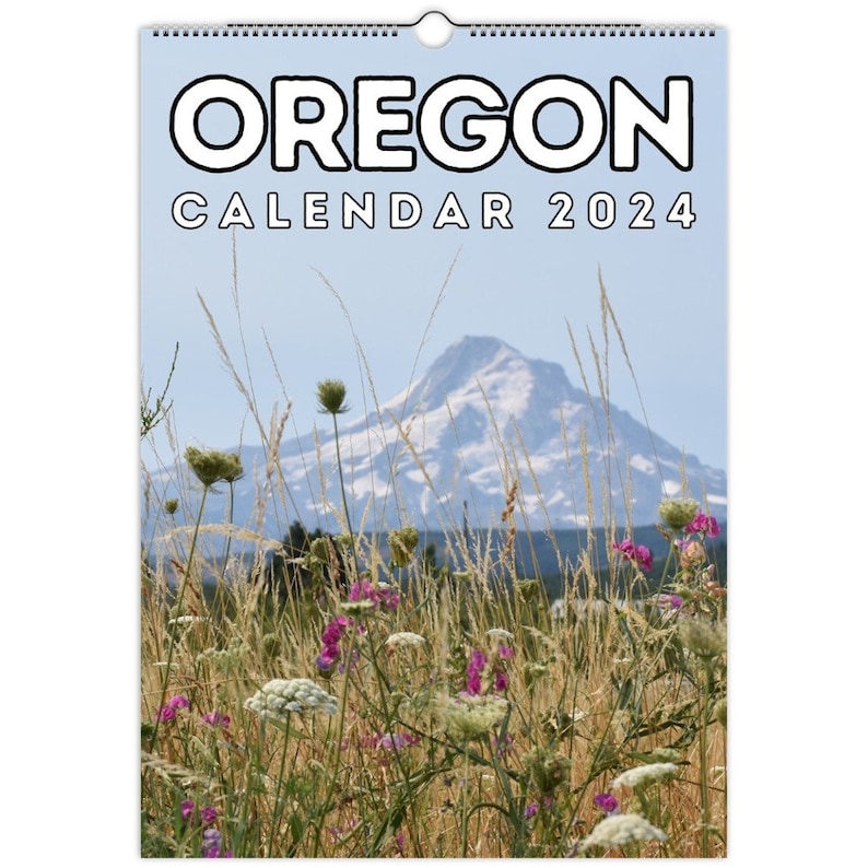 Oregon Wall Calendar 2024 Great Gift Idea for Oregon USA Etsy