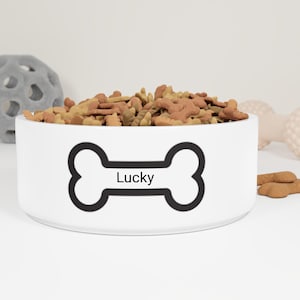 Custom Pet Bowl: Personalized Ceramic Dog Dish, Vibrant Colors