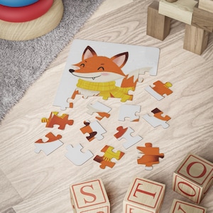 Kids&#39; Fox Puzzle, 30-Piece Jigsaw, Fun Educational Toy, Perfect Birthday Gift, Children&#39;s Activity Set, Toddler Puzzle Game
