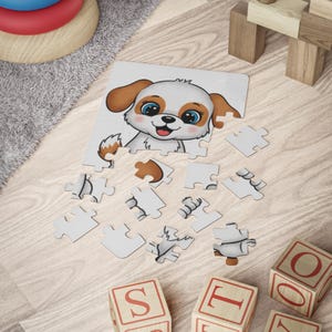 キッズドッグパズル：30ピースの教育アクティビティ