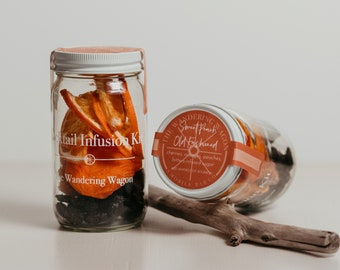 COCKTAIL INFUSION KIT - Sweet Peach Old Fashioned - Delicious, easy, cocktail kit, just add bourbon or whiskey!