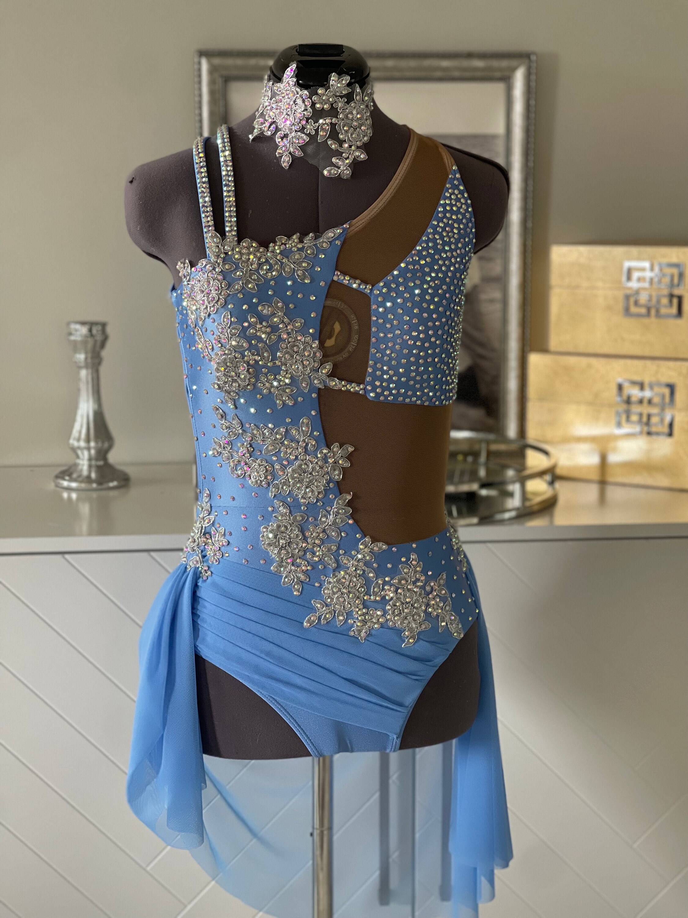 Lyrical Dance Costume, Blue Lyrical Dance Costume, Lyrical Costume, Lyrical  Dance Costume, Custom Dance Costume, Custom Lyrical Costume 