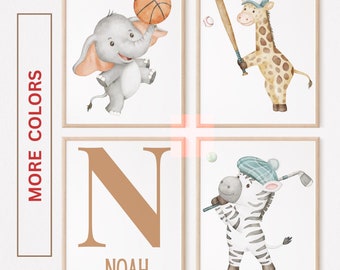 Sport-Kinderzimmer, Tierkindergarten, Tiere Sport, Sport-Kinderzimmer, Sport-Kinderzimmer, Safari-Kinderzimmer, Basketball, Baseball, Football, Jungen-Kinderzimmer